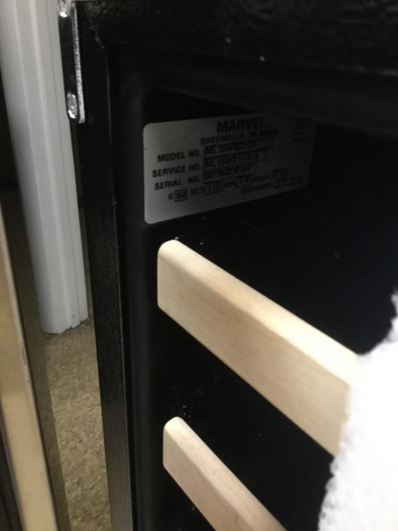 MARVEL 15” SINGLE ZONE WINE REFRIGERATOR GLASS DOOR WITH STAINLESS